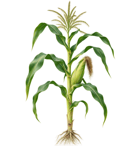 Ilustracja botaniczna: Kukurydza