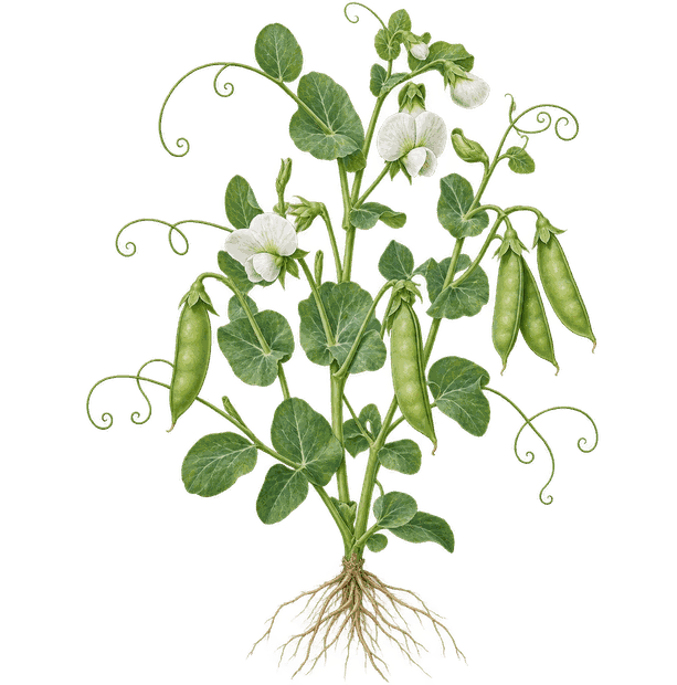 Ilustracja botaniczna: Groch