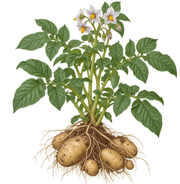 Ilustracja botaniczna: Ziemniak