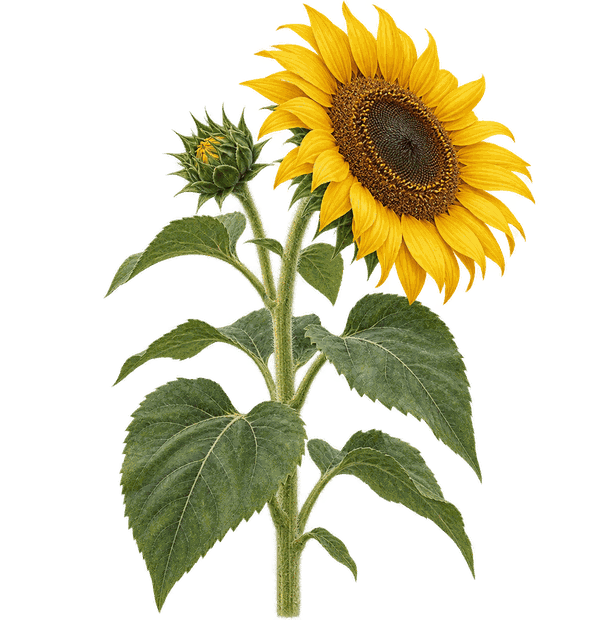 Ilustracja botaniczna: Słonecznik